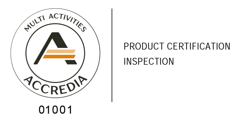 Marchio Accredia, certificazione di prodotto e ispezione, codice 01001