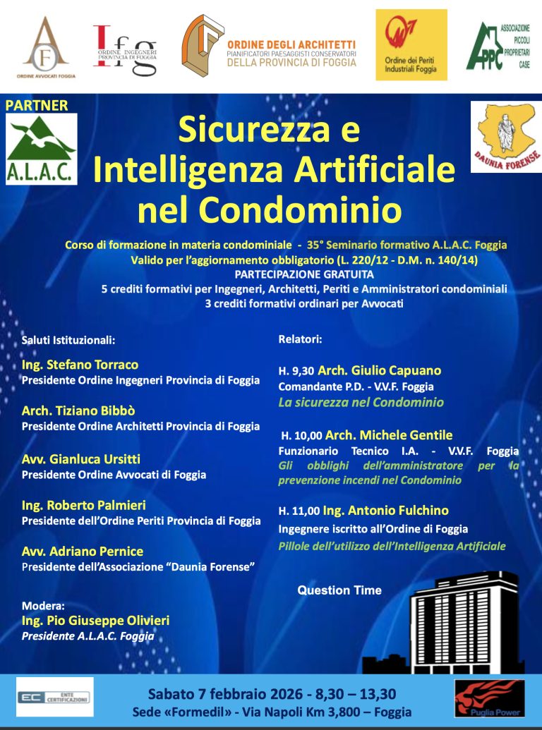 Locandina: 35° Seminario formativo A.L.A.C. - Foggia