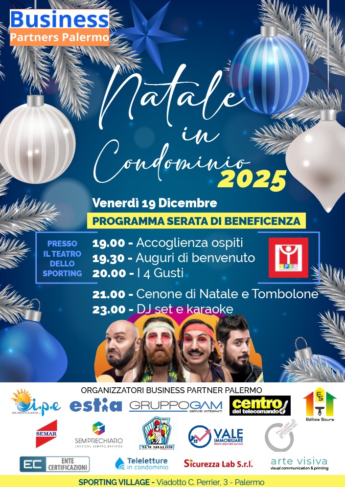 Locandina: Natale in Condominio 2025 - Serata di beneficenza