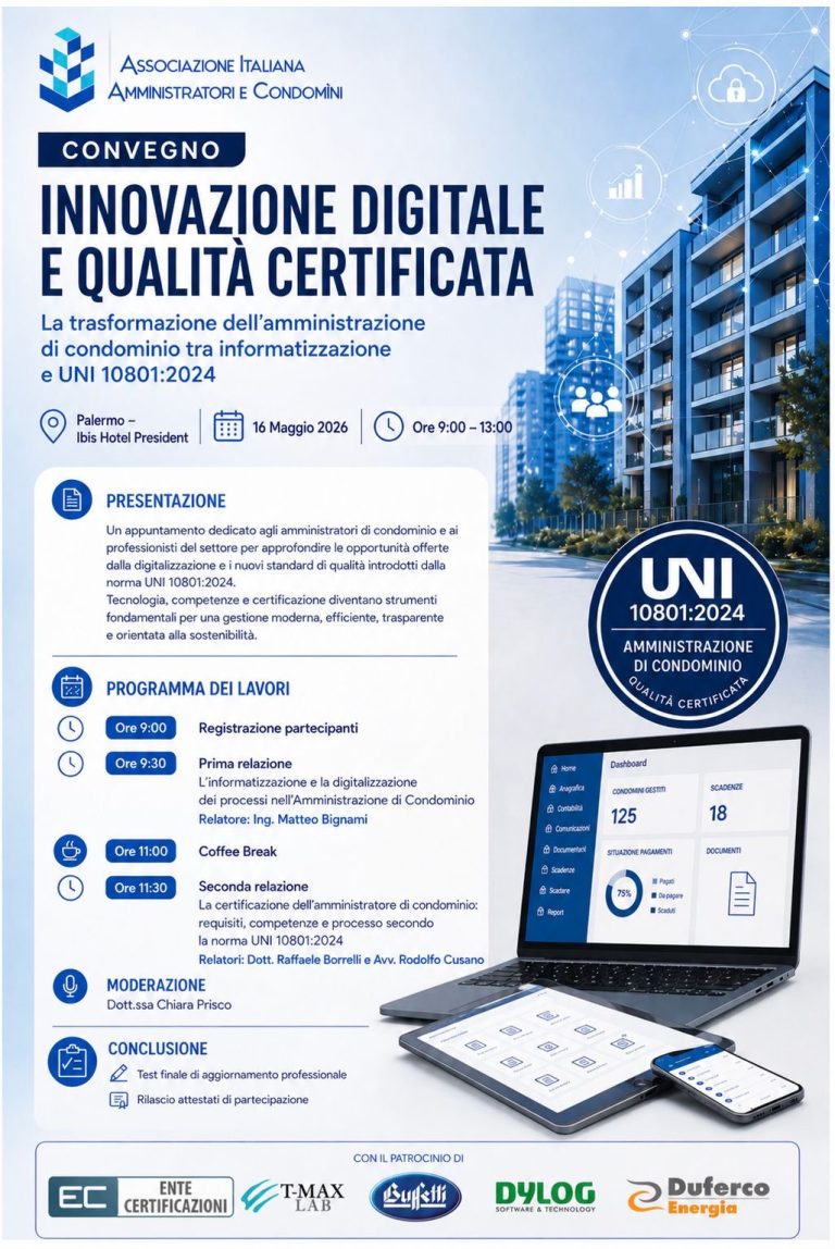 Locandina: Convegno sull'innovazione digitale e qualità certificata - Palermo